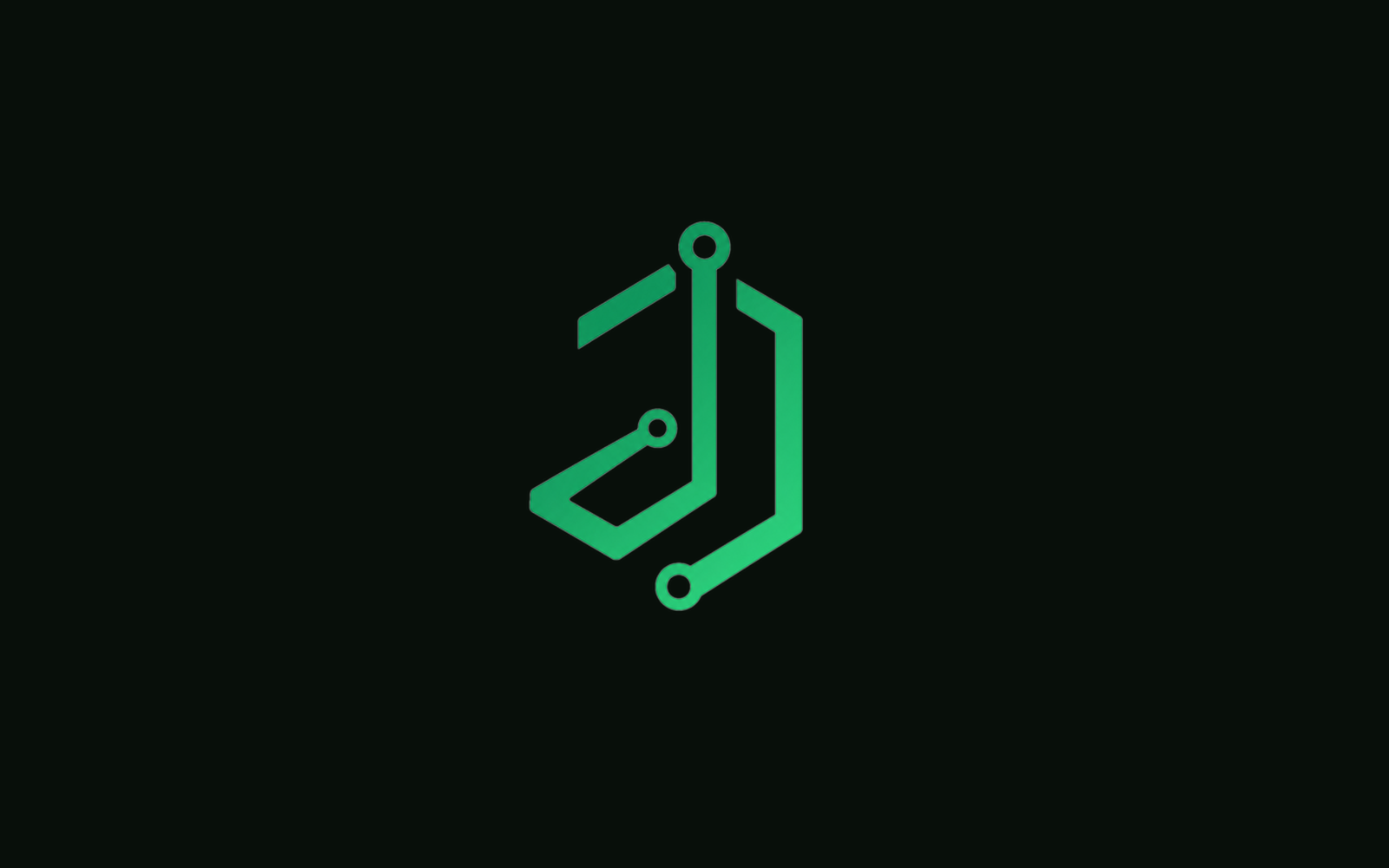 The original JNVSTS logo, a J made of circuit traces
